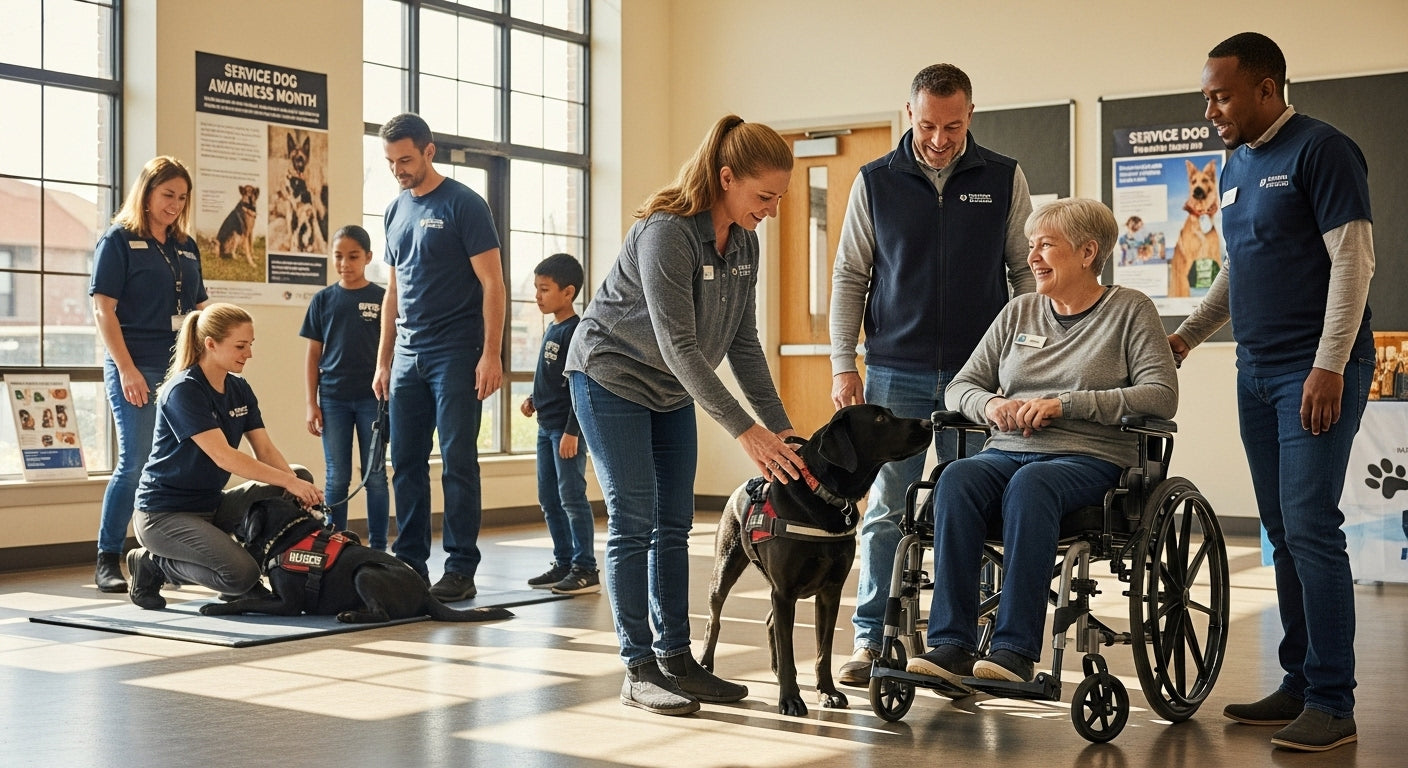 service dog awareness, disability support, volunteer event