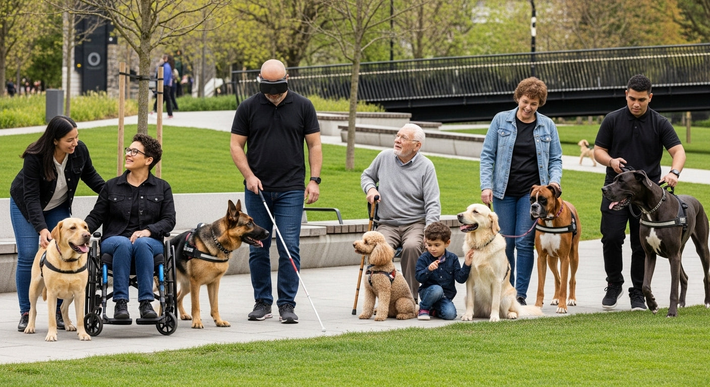 service dog breeds, human dog interaction, disability support