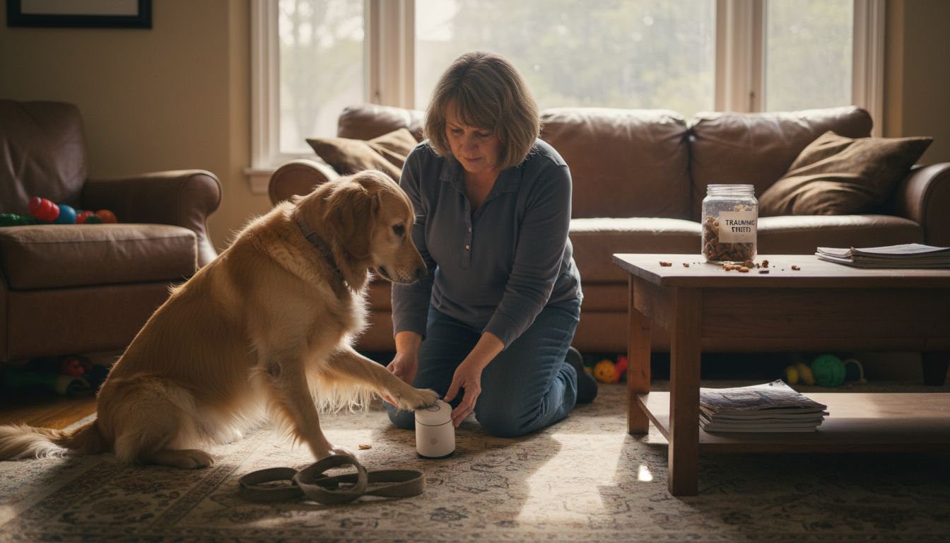 Dog and owner training with alert device