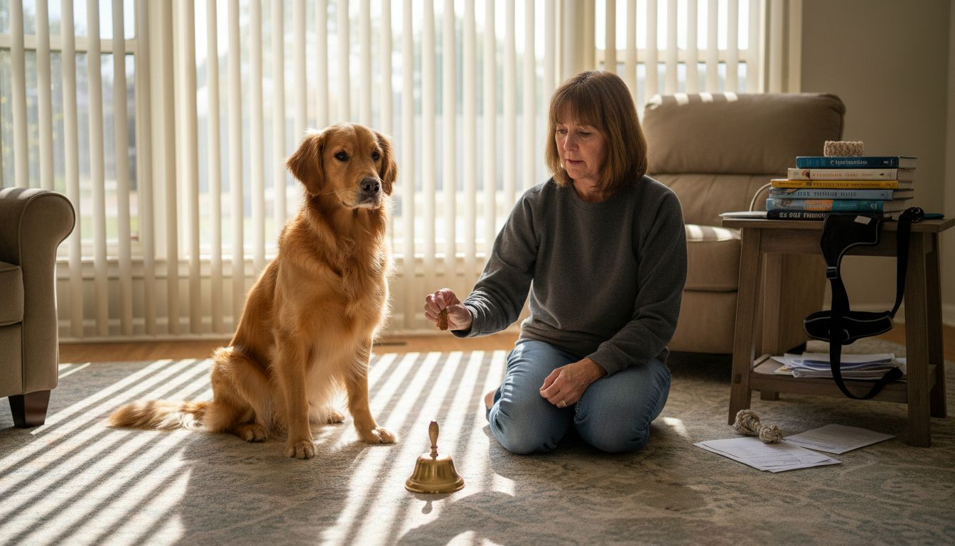 Service dog training alert behavior at home